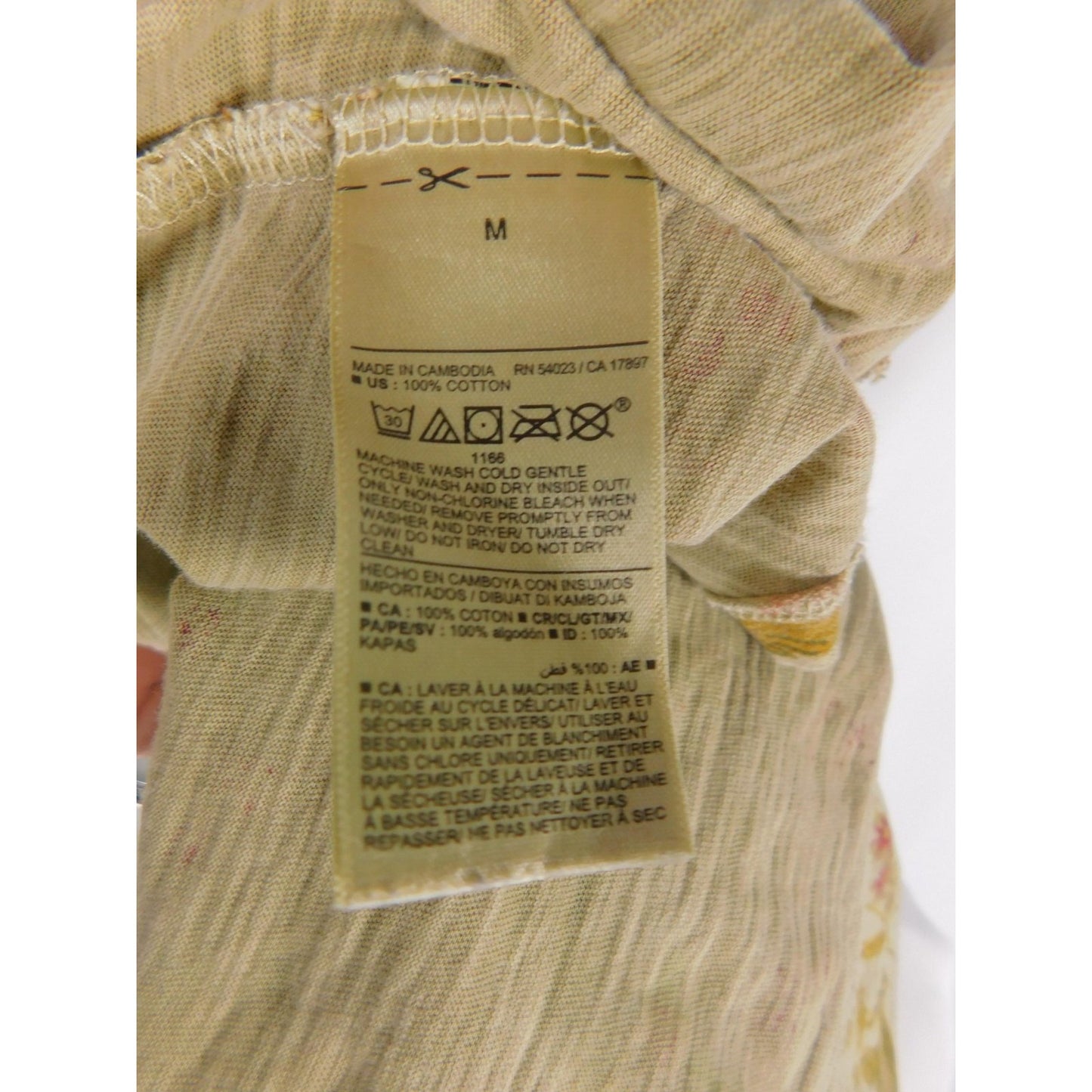 Old Navy Green Floral Scoop Neck Everywear Tee Boho Witch M