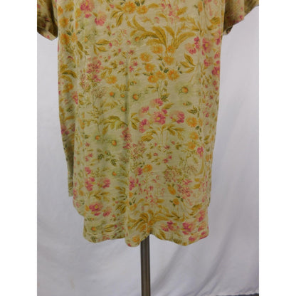 Old Navy Green Floral Scoop Neck Everywear Tee Boho Witch M