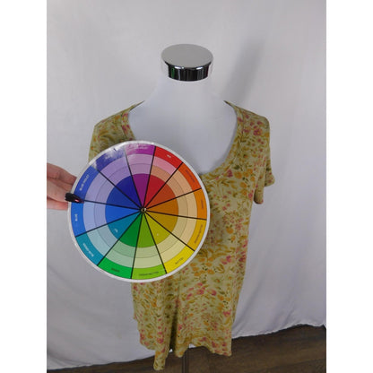 Old Navy Green Floral Scoop Neck Everywear Tee Boho Witch M