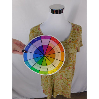 Old Navy Green Floral Scoop Neck Everywear Tee Boho Witch M