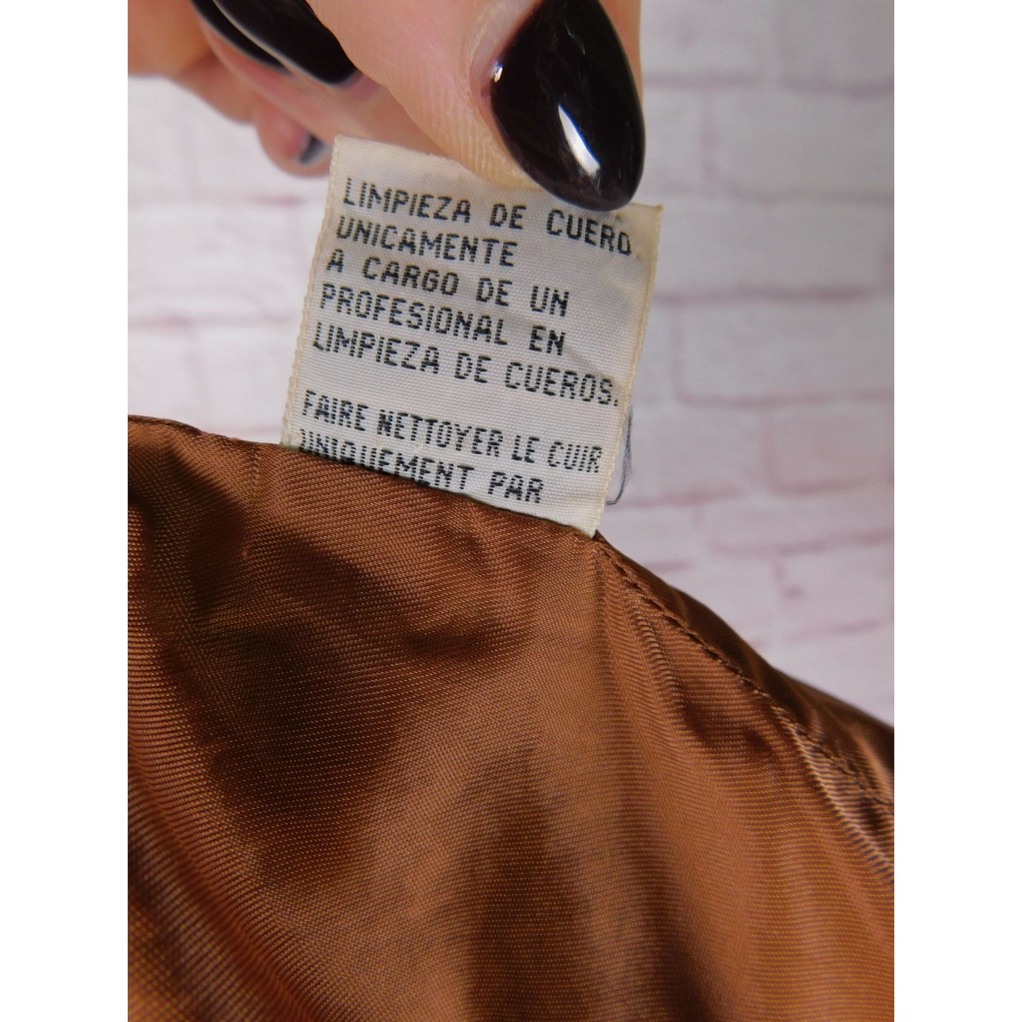 E Style VTG Womens Leather Sleeveless Zip-Up Vest XL Brown