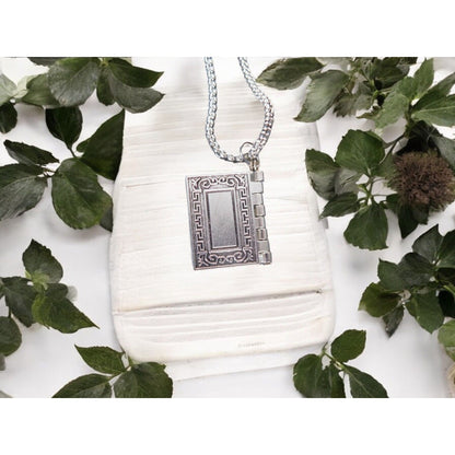 Holy Bible Lord’s Prayer Necklace Stainless Steel 24" Chain Religious Gift