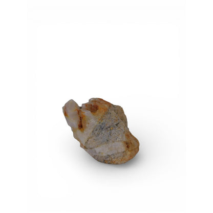 Raw Milky Quartz Stone w/ Iron Staining 0.36 Lb Altar Crystal Decor Specimen