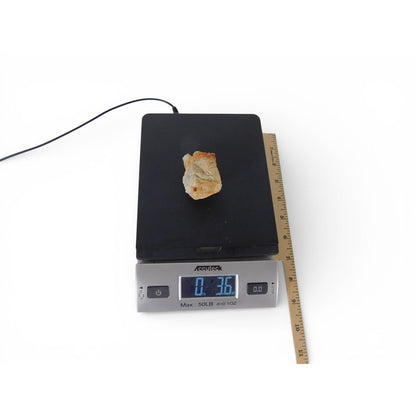 Raw Milky Quartz Stone w/ Iron Staining 0.36 Lb Altar Crystal Decor Specimen