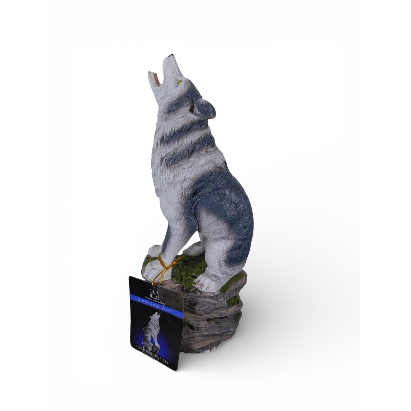 Smoking Wolf Incense Burner Resin Figurine Backflow Style New