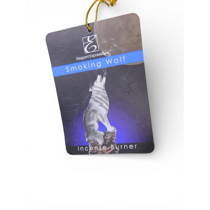 Smoking Wolf Incense Burner Resin Figurine Backflow Style New