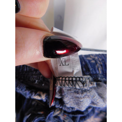 Batik XL Blue Cotton Joggers Drawstring Boho Witch