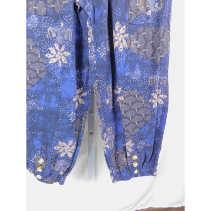 Batik XL Blue Cotton Joggers Drawstring Boho Witch