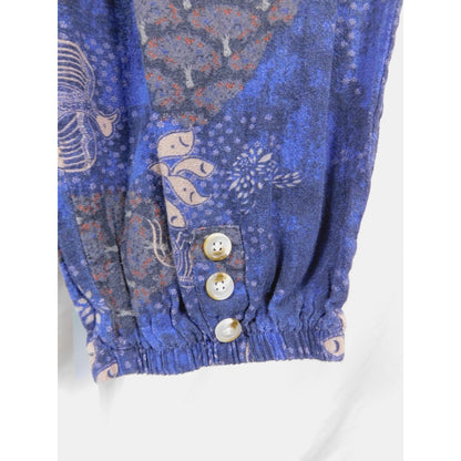 Batik XL Blue Cotton Joggers Drawstring Boho Witch