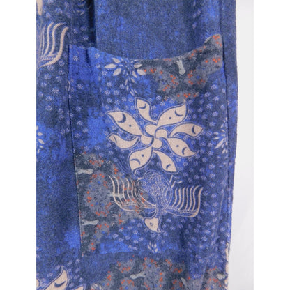Batik XL Blue Cotton Joggers Drawstring Boho Witch