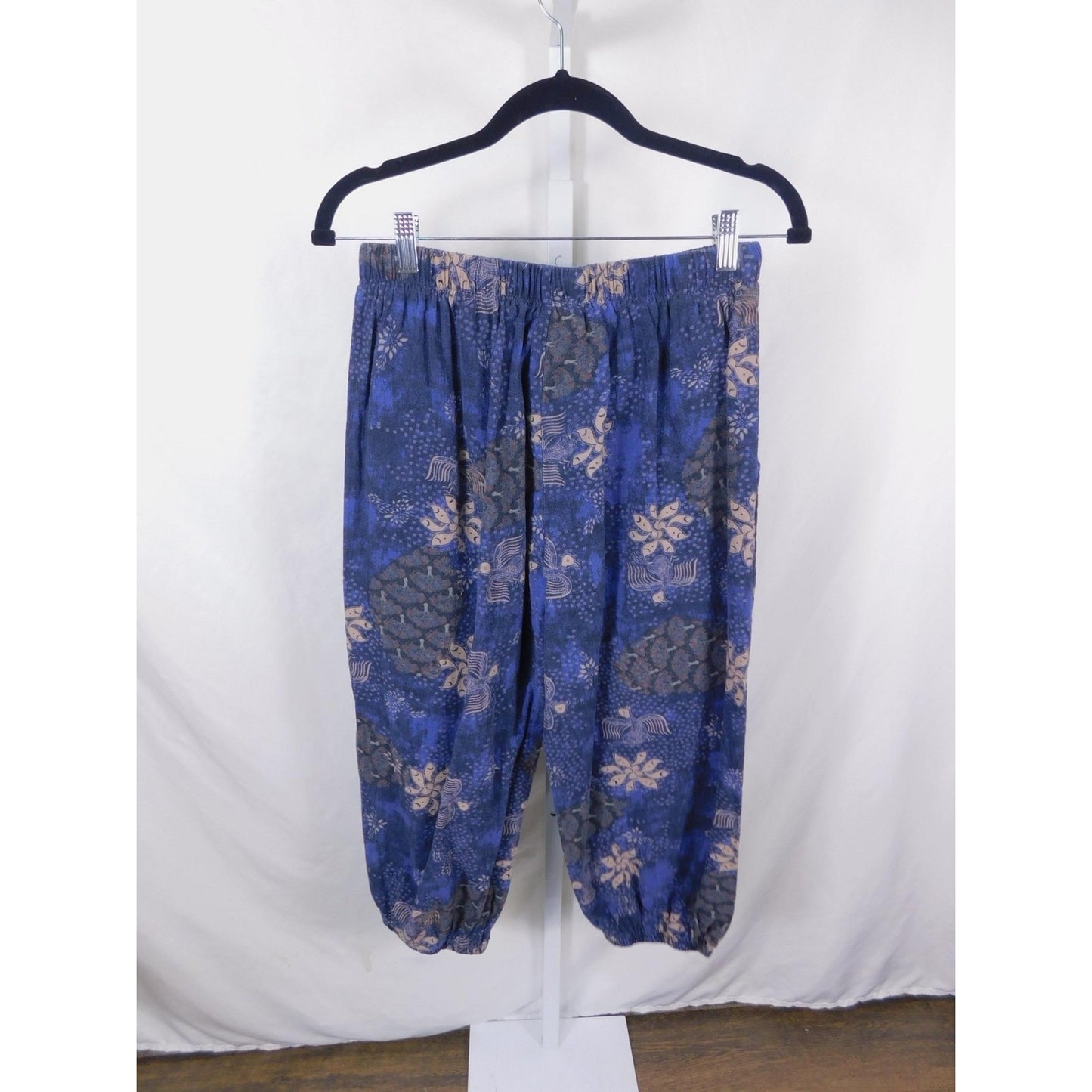Batik XL Blue Cotton Joggers Drawstring Boho Witch