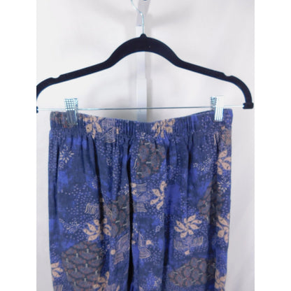 Batik XL Blue Cotton Joggers Drawstring Boho Witch