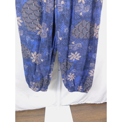 Batik XL Blue Cotton Joggers Drawstring Boho Witch