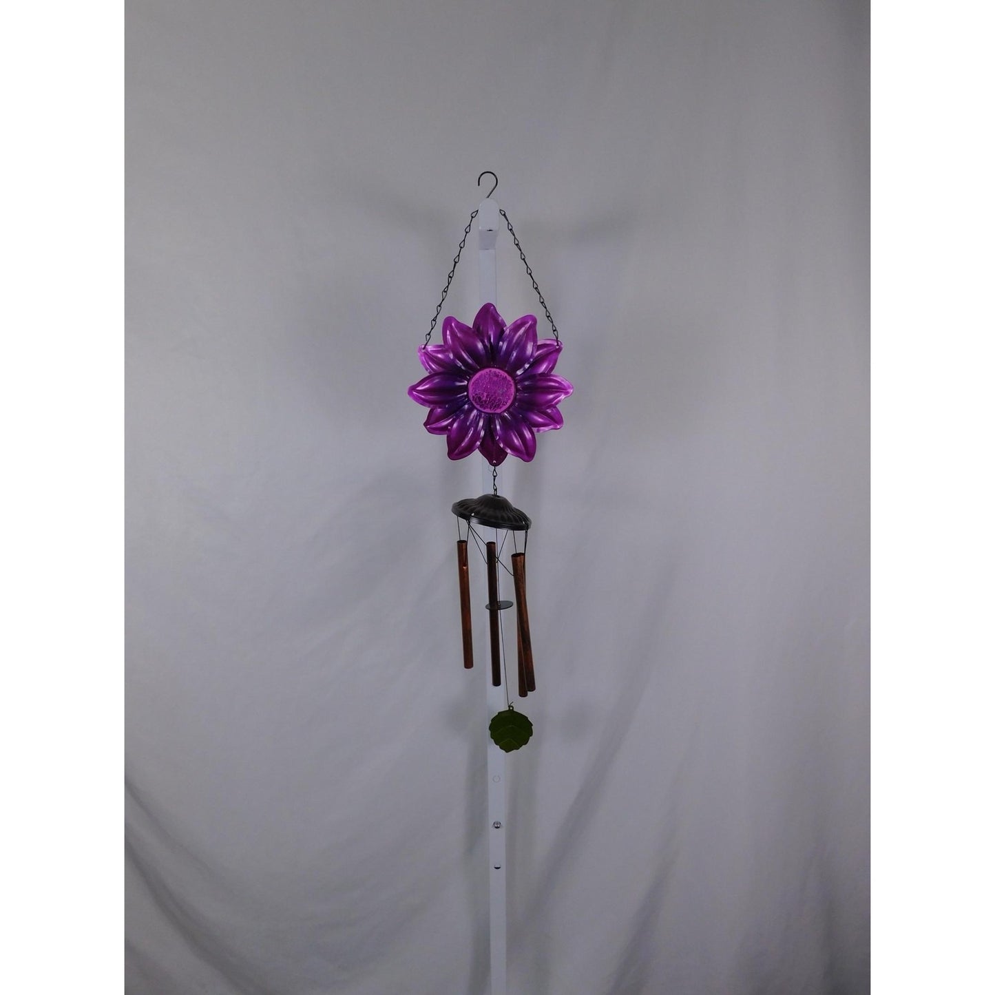 Purple Flower Metal Wind Chime Outdoor Garden Yard Decor Copper Tubes Hanging