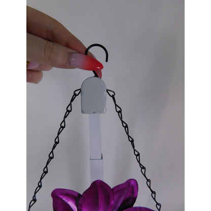 Purple Flower Metal Wind Chime Outdoor Garden Yard Decor Copper Tubes Hanging