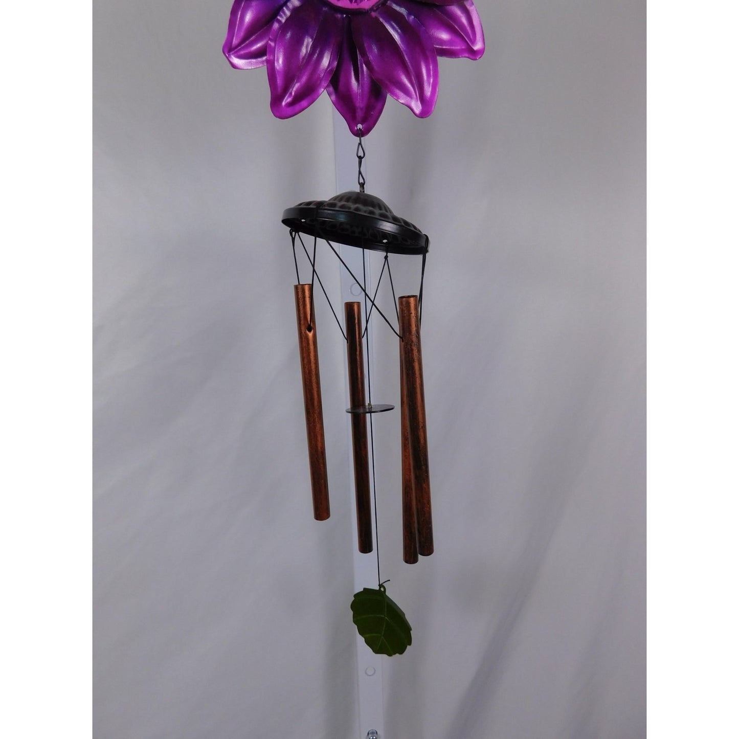 Purple Flower Metal Wind Chime Outdoor Garden Yard Decor Copper Tubes Hanging