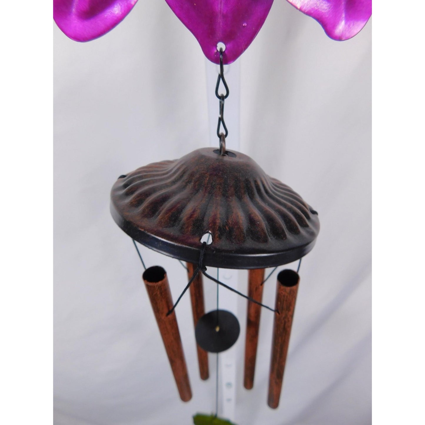 Purple Flower Metal Wind Chime Outdoor Garden Yard Decor Copper Tubes Hanging