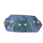 Cat & Eye Print Makeup Bag With Zipper Closure Compact Storage For Brushes & Sponges