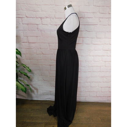 Michael Michael Kors XS Black Halter Gown Dress Keyhole Neckline NWT