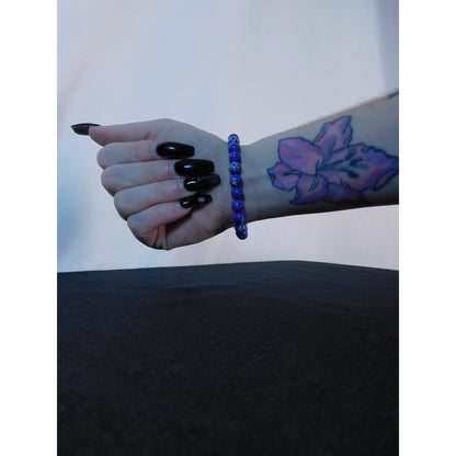 Imperial Jasper Bracelet 8mm Stretch Blue - New - Witchcore Earth