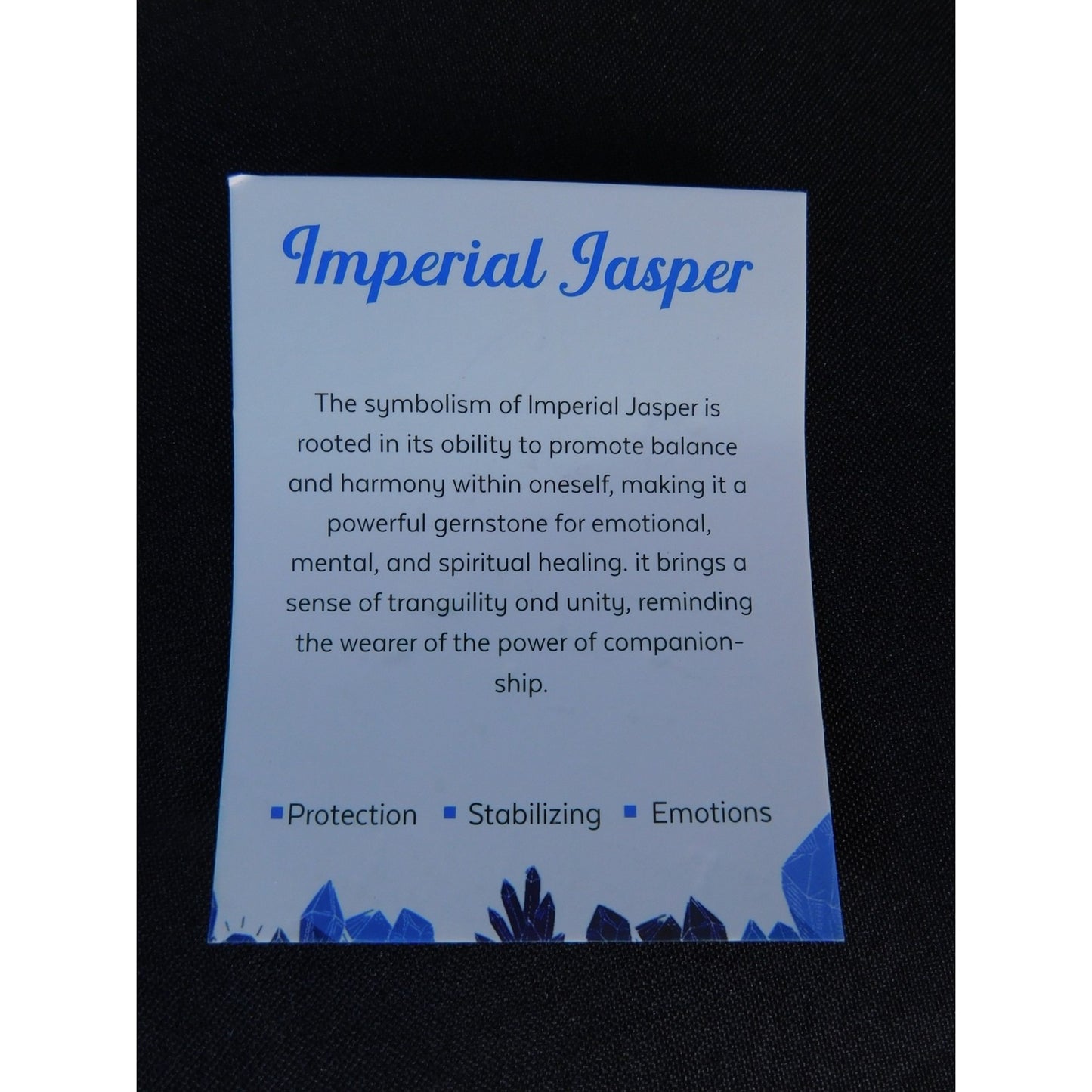 Imperial Jasper Bracelet 8mm Stretch Blue - New - Witchcore Earth