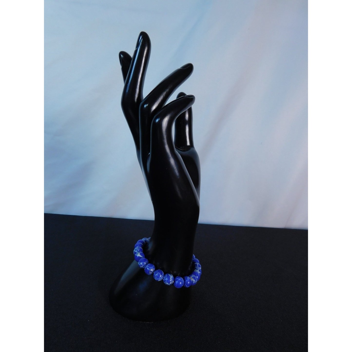 Imperial Jasper Bracelet 8mm Stretch Blue - New - Witchcore Earth