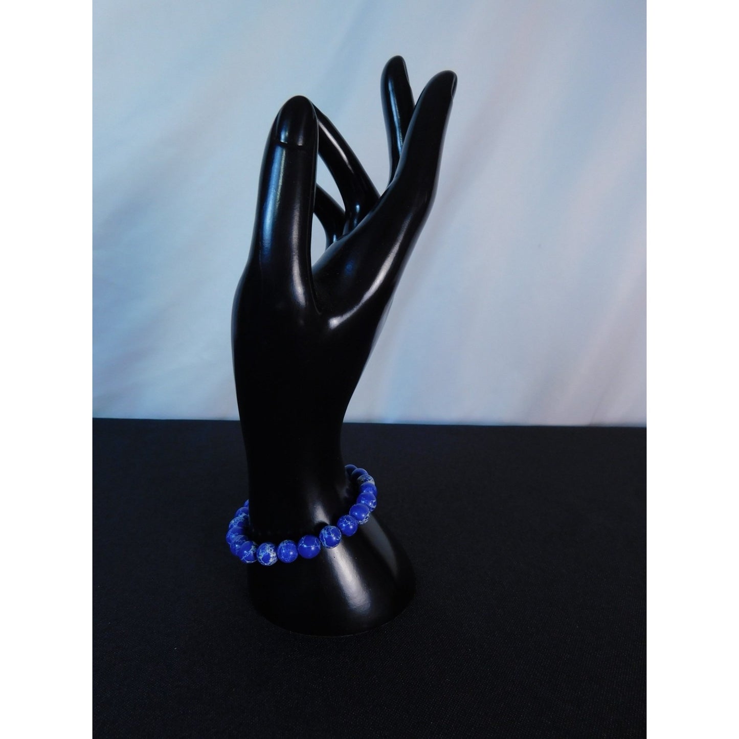 Imperial Jasper Bracelet 8mm Stretch Blue - New - Witchcore Earth