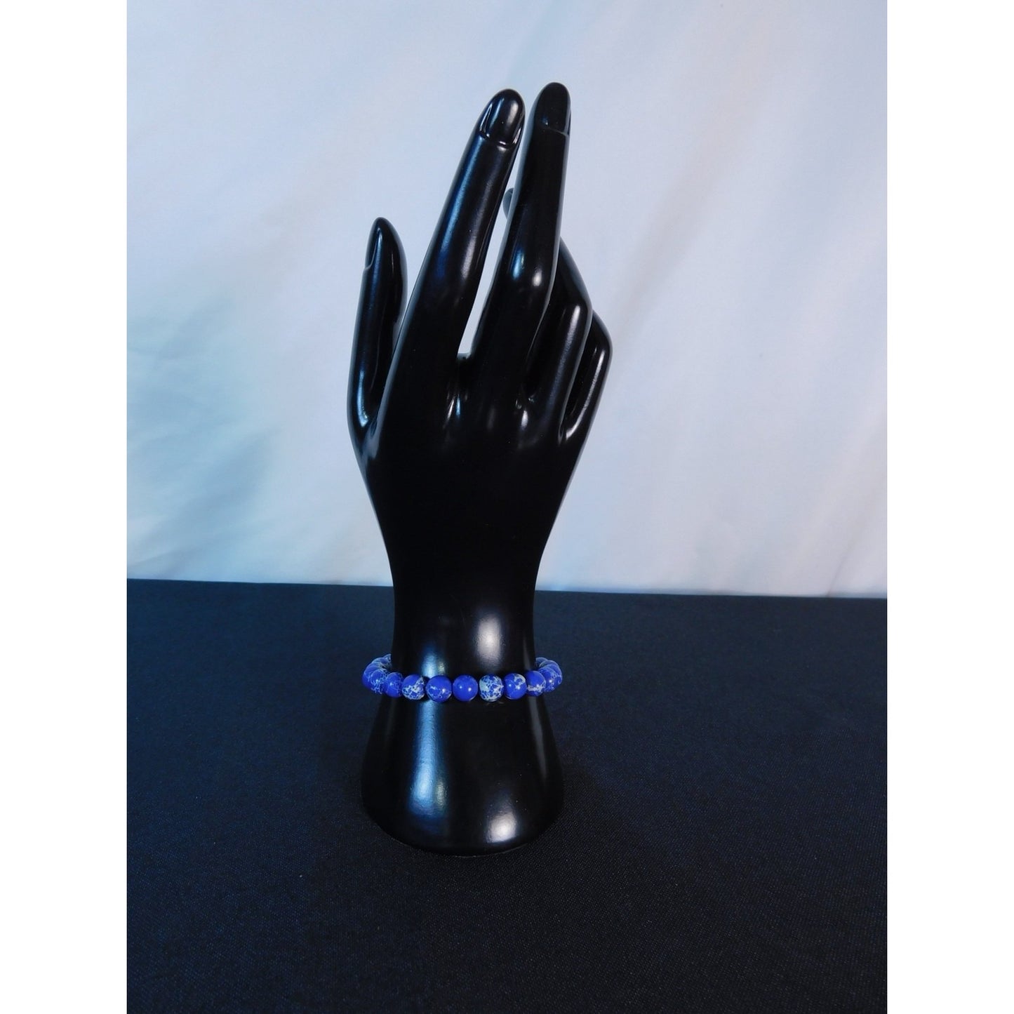 Imperial Jasper Bracelet 8mm Stretch Blue - New - Witchcore Earth