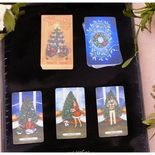 Yuletide Tarot Card Deck, 78 Holiday Cards 4.13" x 2.48" NIB Festive Design