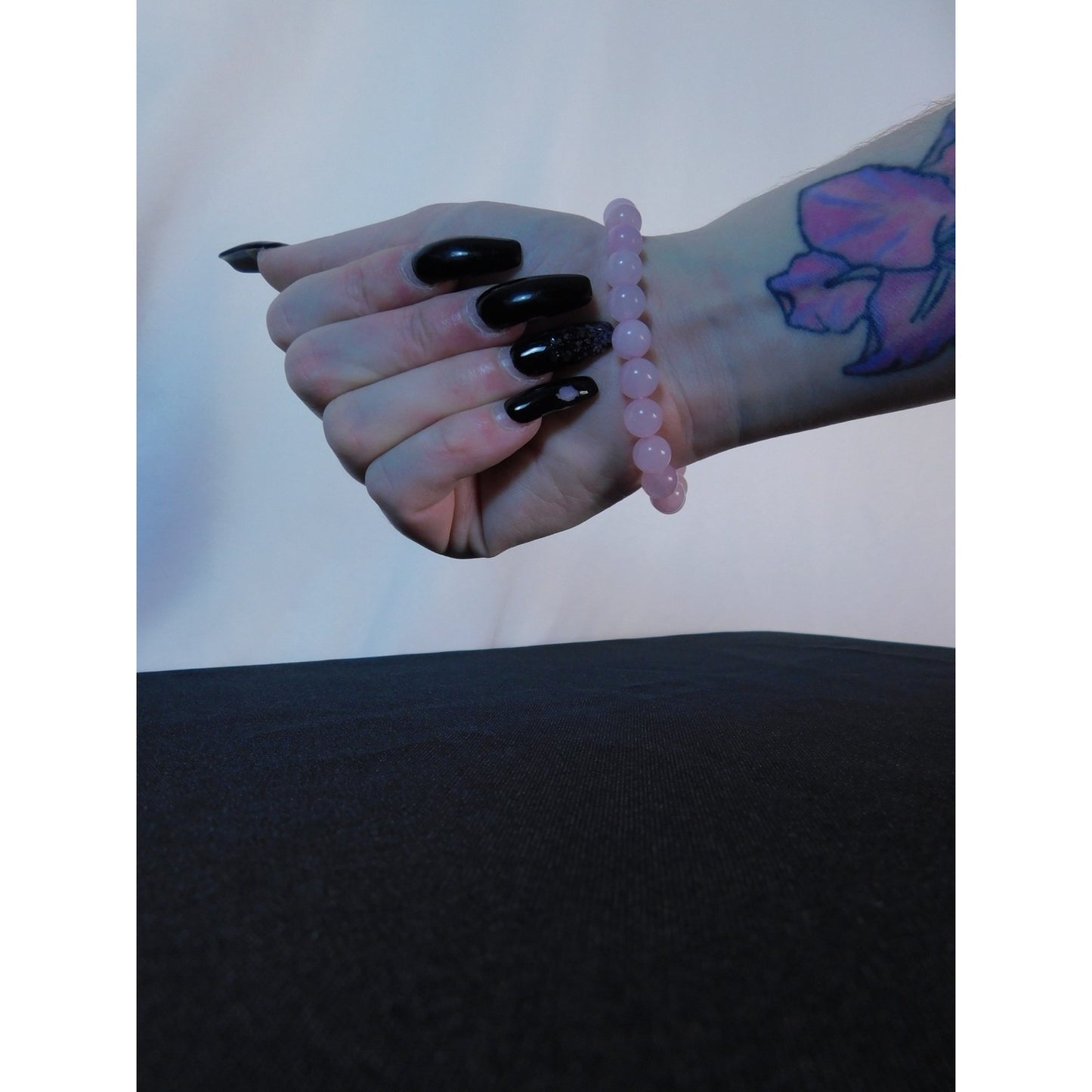 Rose Quartz Bracelet Stretch Beaded Gemstone Crystal Jewelry Harmony Love Gift