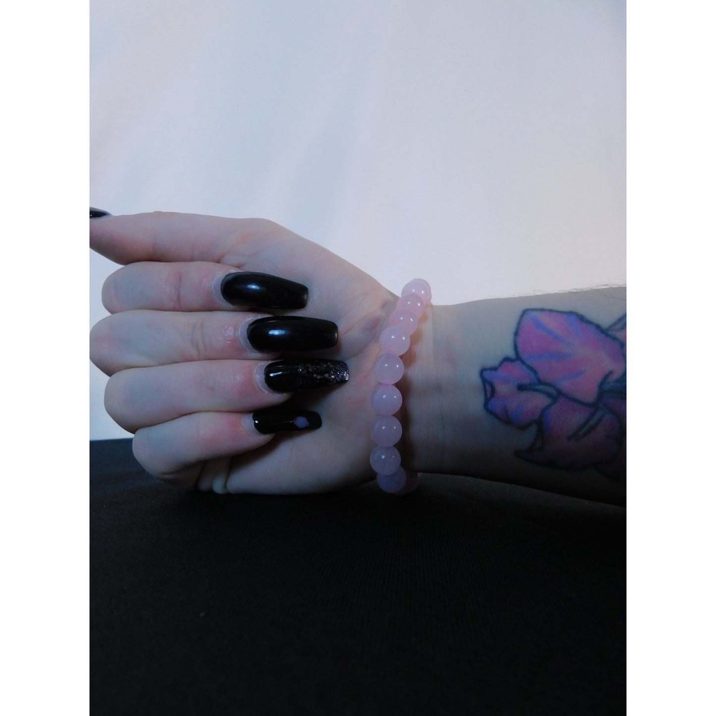 Rose Quartz Bracelet Stretch Beaded Gemstone Crystal Jewelry Harmony Love Gift