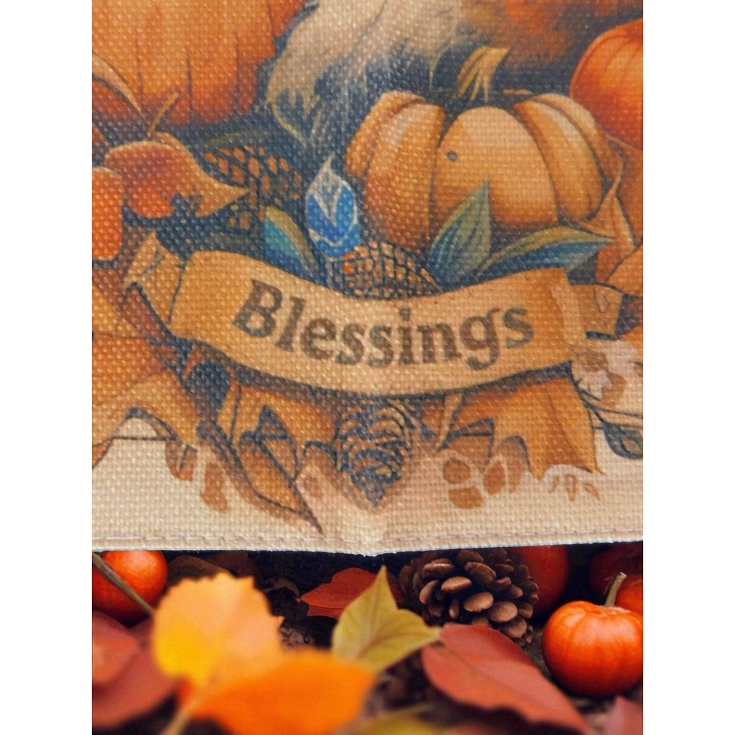 Mabon Autumn Garden Flag Blessings Fox Raven Pumpkins Fall Decor Outdoor Sign