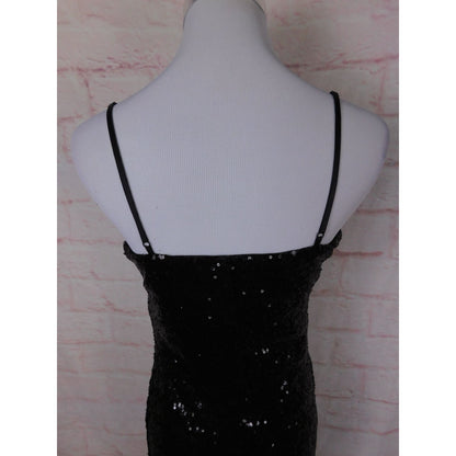Crystal Doll Sequin Bodycon Dress Black S Women