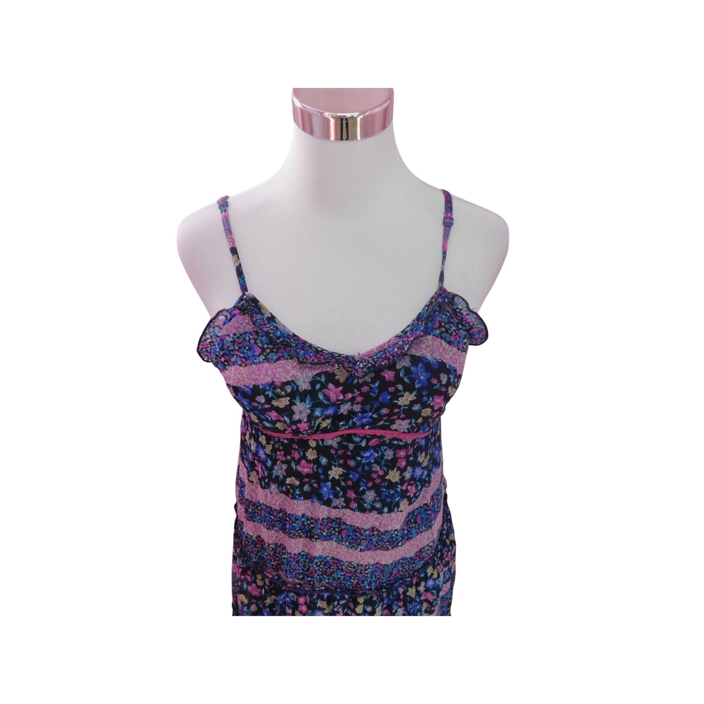 Patrons Of Peace Floral Boho Maxi XS - Adjustable Straps - Excellent