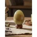 Polished Green Onyx Stone Egg 0.93 lb Banded Crystal Witch Altar Decor Stone
