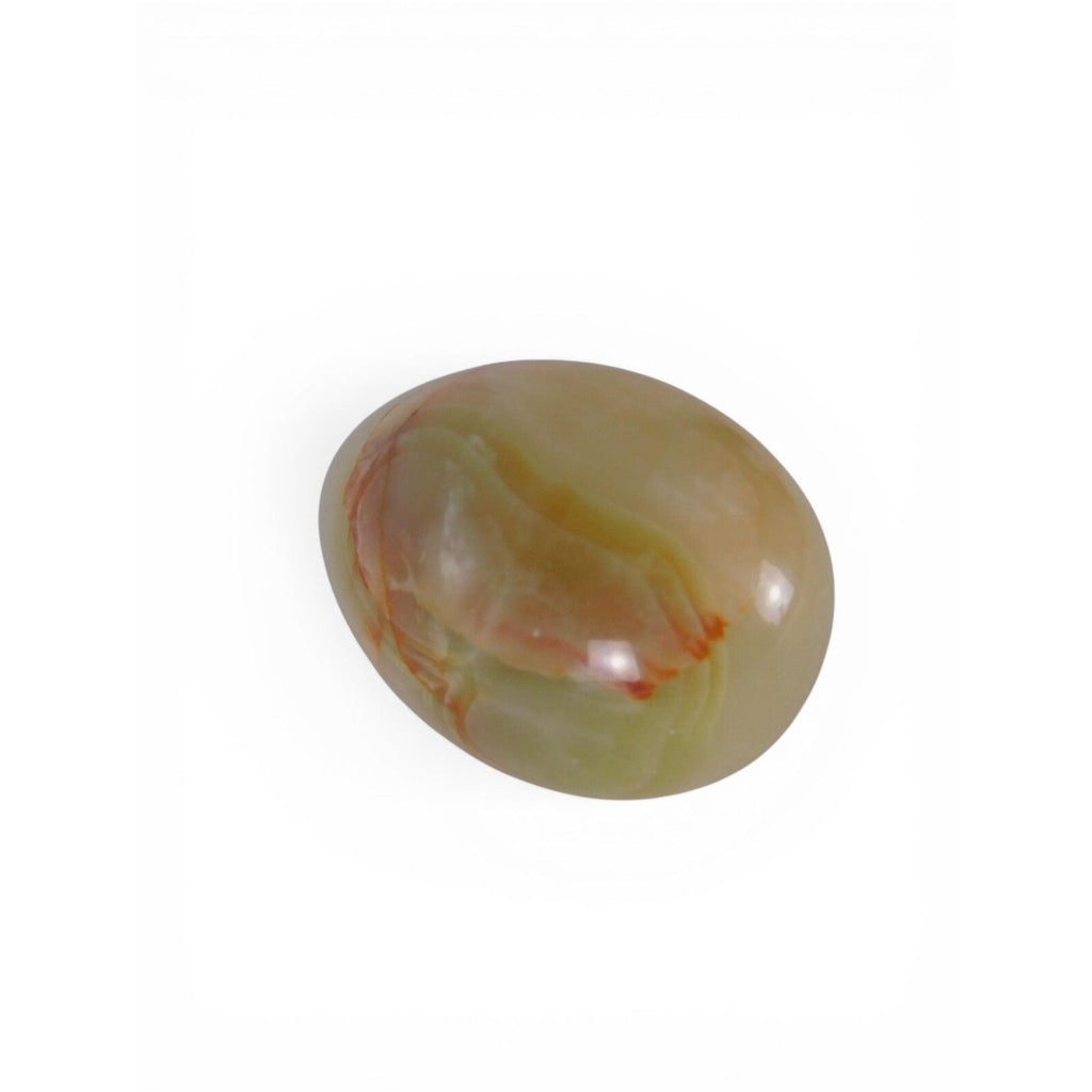 Polished Green Onyx Stone Egg 0.93 lb Banded Crystal Witch Altar Decor Stone