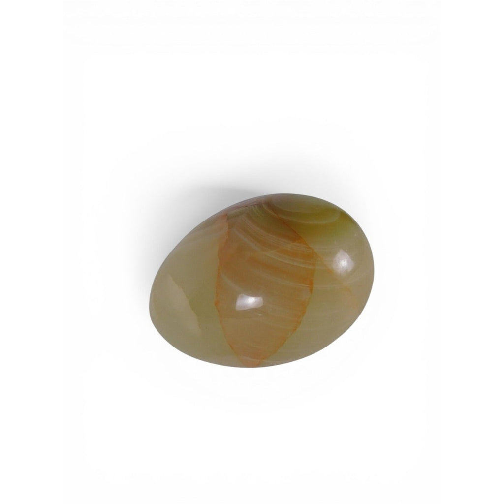 Polished Green Onyx Stone Egg 0.93 lb Banded Crystal Witch Altar Decor Stone