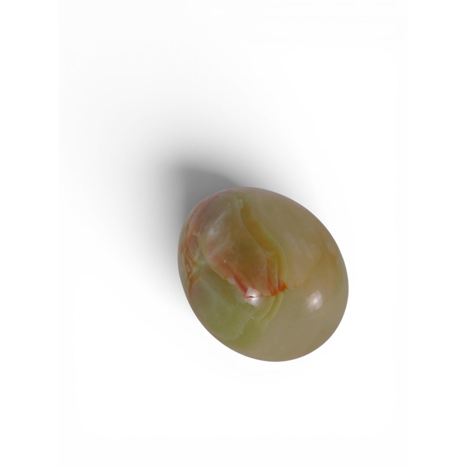 Polished Green Onyx Stone Egg 0.93 lb Banded Crystal Witch Altar Decor Stone