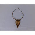 Handmade Tree Of Life Pendant Necklace Brown Resin Beaded Boho Statement Jewelr