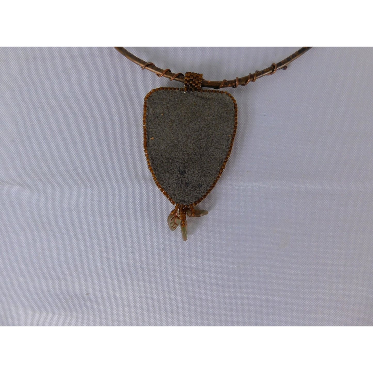 Handmade Tree Of Life Pendant Necklace Brown Resin Beaded Boho Statement Jewelr