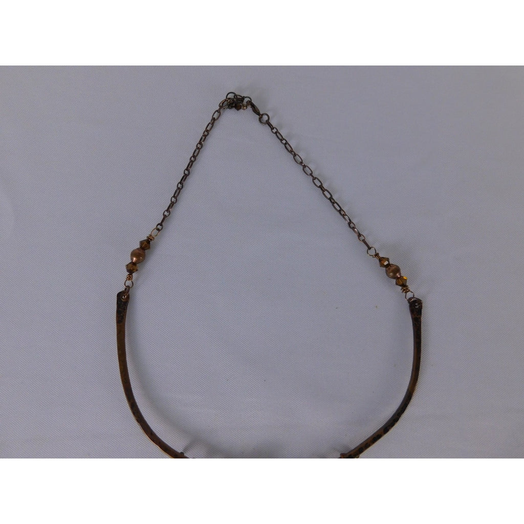 Handmade Tree Of Life Pendant Necklace Brown Resin Beaded Boho Statement Jewelr