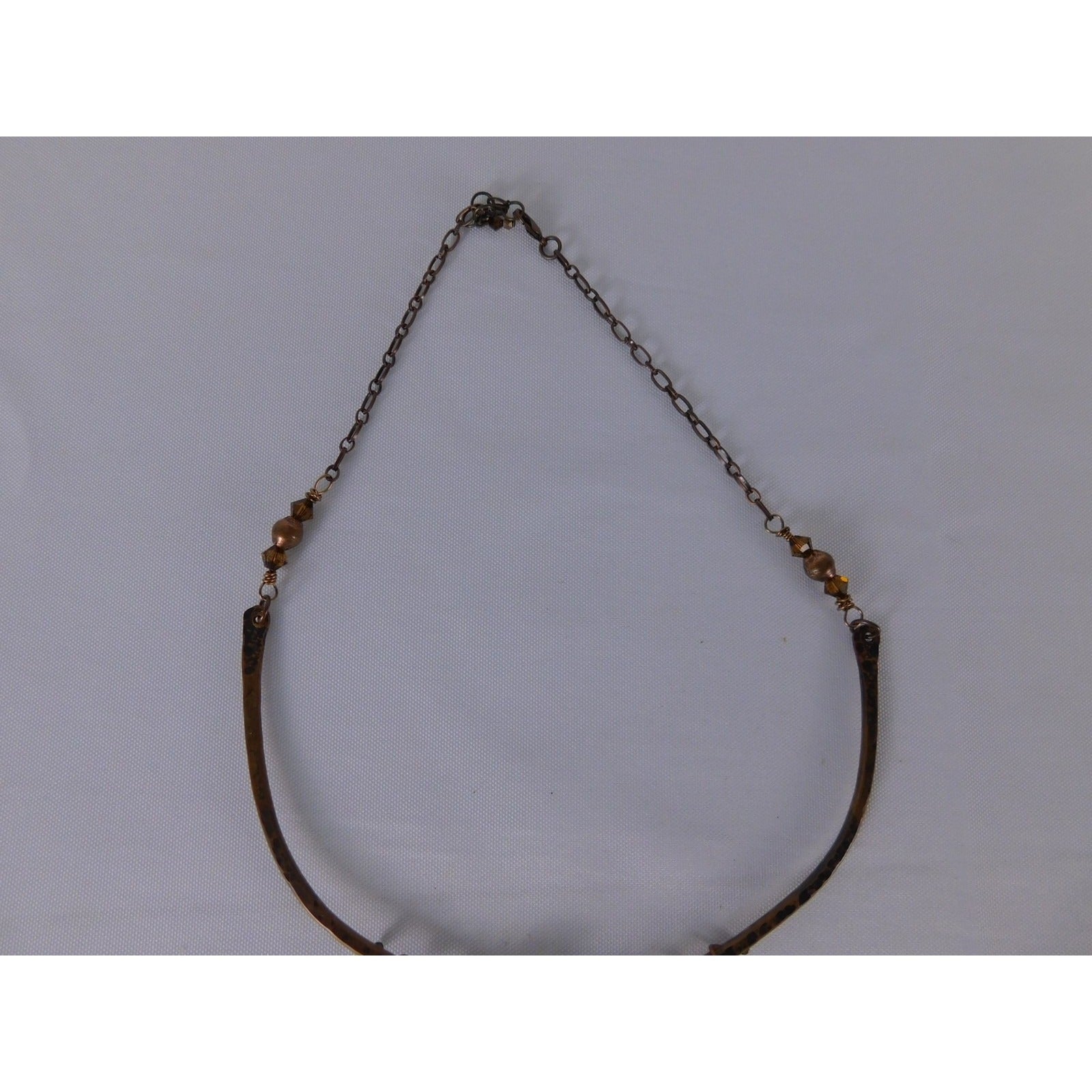 Handmade Tree Of Life Pendant Necklace Brown Resin Beaded Boho Statement Jewelr