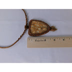 Handmade Tree Of Life Pendant Necklace Brown Resin Beaded Boho Statement Jewelr