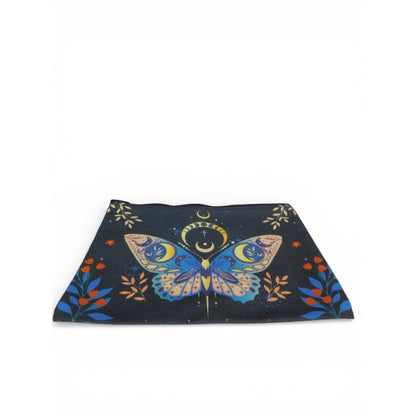 Clutch Bag Womens Small Black Butterfly Moon Stars Zip Pouch Cosmetic Travel