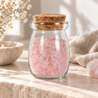 Rose Quartz Crystal Chips, 5 oz Glass Jar