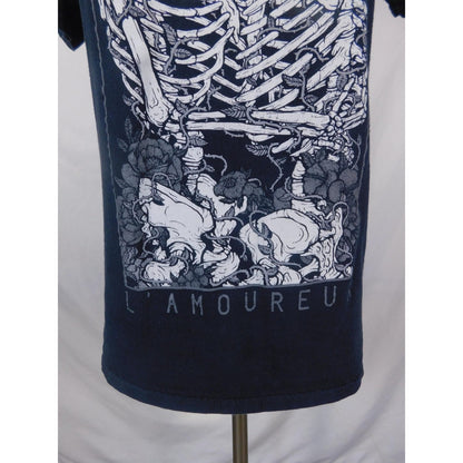 The Lovers Tarot Shirt Small Black Skeletons Graphic Gothic L'Amoureux