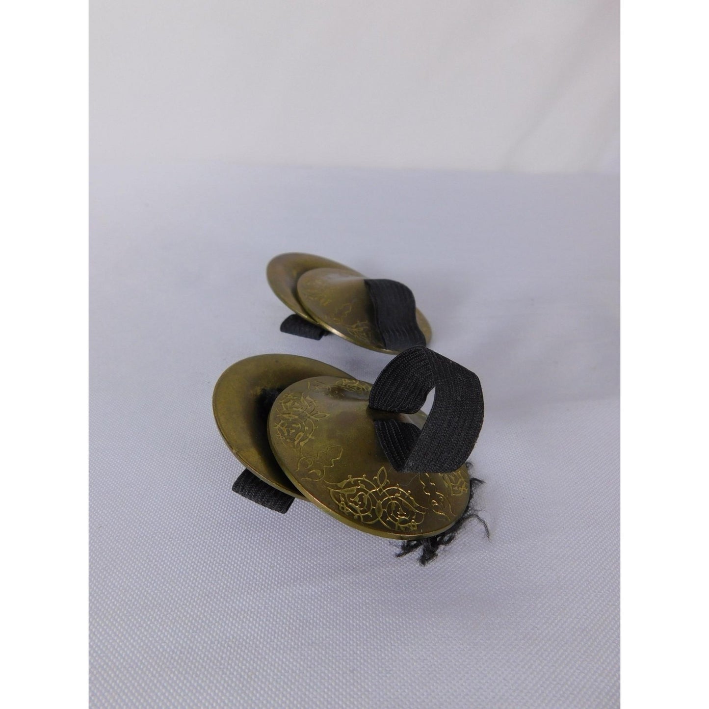 Turquoise Oriental Brass Crotales Finger Cymbals Size A Lightweight Belly Dance