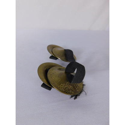 Turquoise Oriental Brass Crotales Finger Cymbals Size A Lightweight Belly Dance