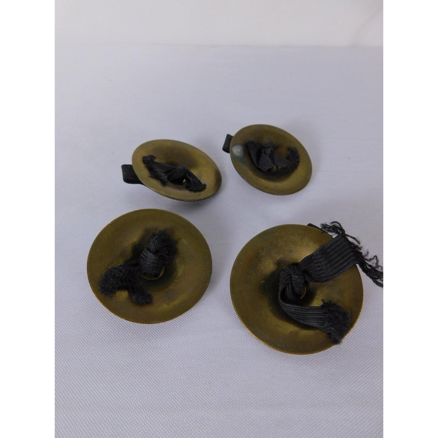 Turquoise Oriental Brass Crotales Finger Cymbals Size A Lightweight Belly Dance