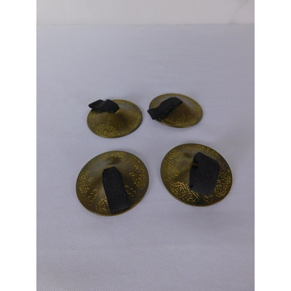 Turquoise Oriental Brass Crotales Finger Cymbals Size A Lightweight Belly Dance